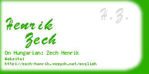 henrik zech business card